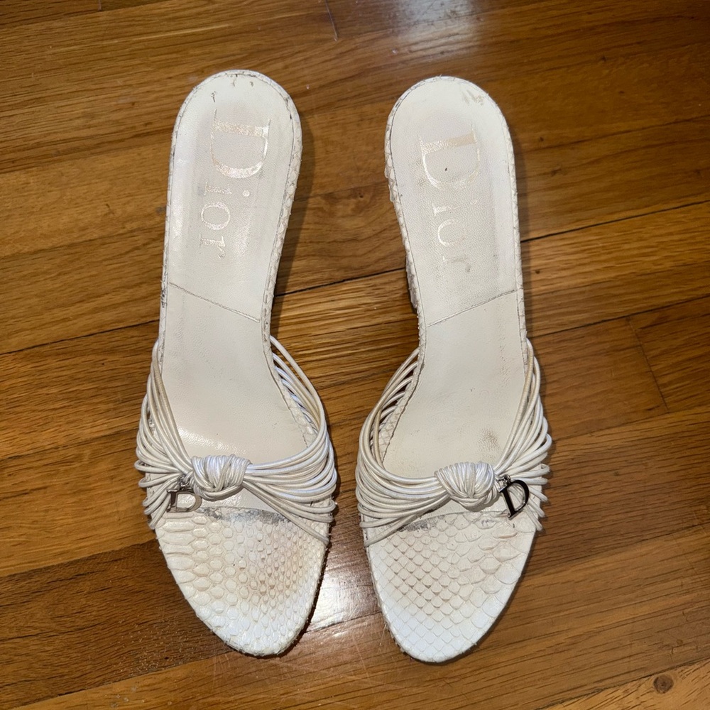 Christian Dior By John Galliano Python Wedge Plat… - image 3